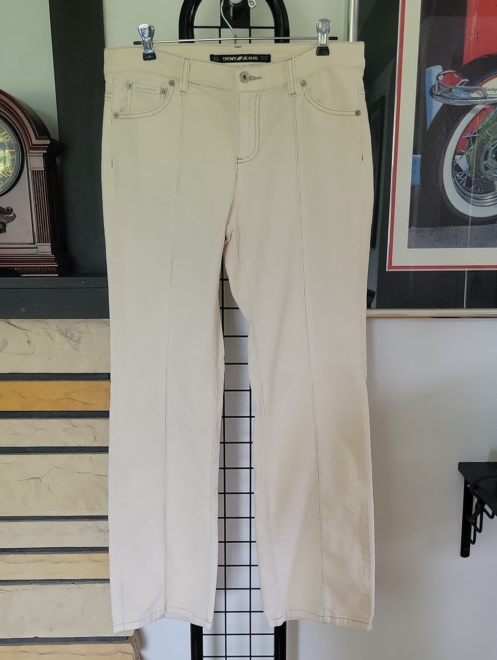 DKNY Corduroy Pants 10 Cream